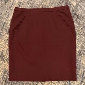 LOFT Rich Burgundy Pencil Skirt